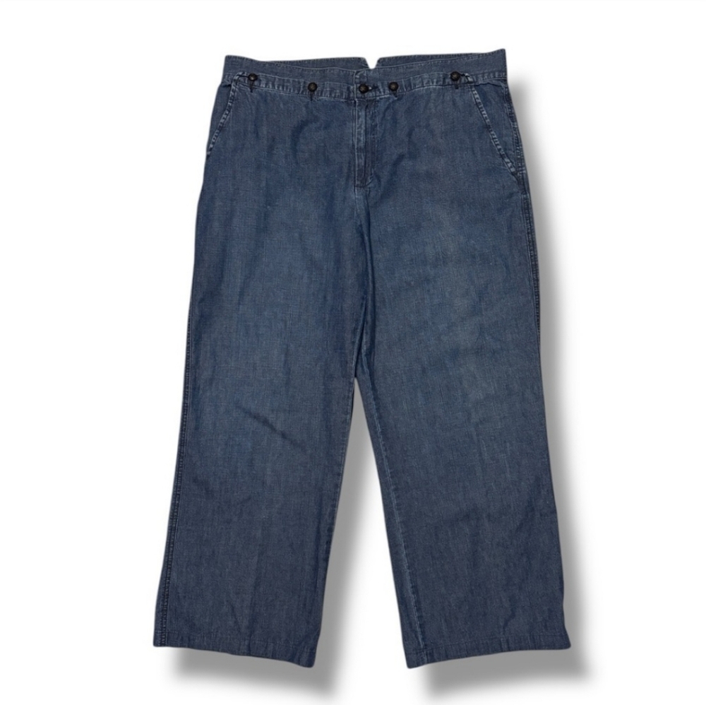 LAUREN RALPH LAUREN Wide Leg Jeans Bib Front VINTAGE